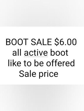 All Boots Listed. Clearance Sale $6.00
